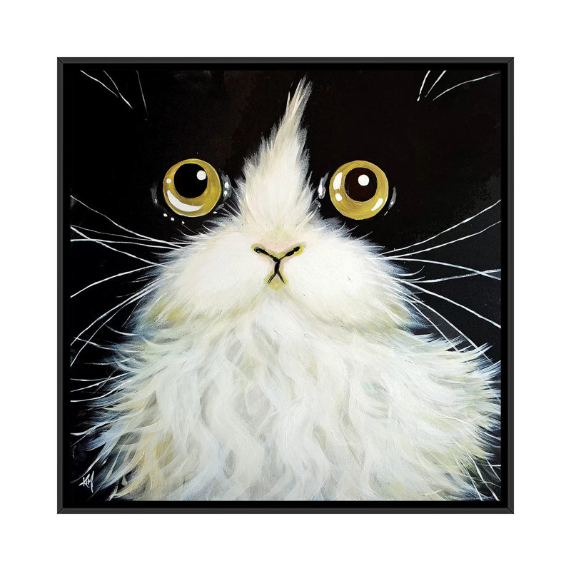 "Gatoula" par Kim Haskins, reproduction d’art, Pas de tapis, H 18 po x l 18 po x 1,5 po, Toile avec cadre noir