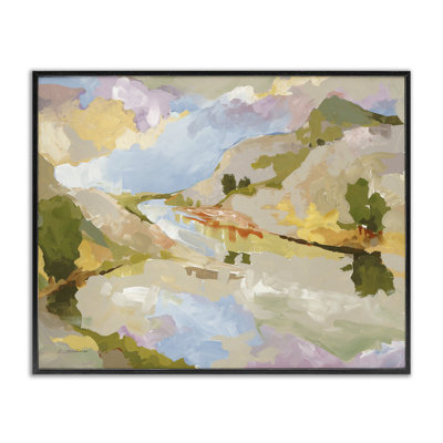 Peinture abstraite à reflet de montagne, estampe numérique par Trevor Copenhaver
