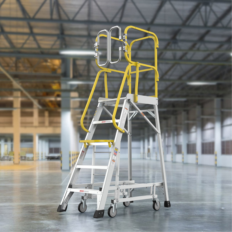 Échelle plateforme en aluminium à 5 marches 375 lb