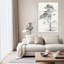 Arbre solitaire dans une brise douce I, paysage contemporain abstrait, art mural-124651520
