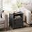 Bauman Farmhouse Nightstand, Bedside Table with a Cabinet and Open Compartment-73822925