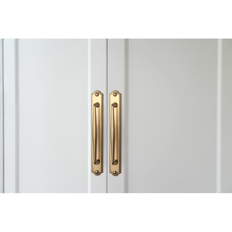 Solid Spindle Bar Pull With Backplate(Cban), 5", Champagne Bronze