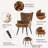 Mid-century Faux Leather Upholstered Tufted Wingback Accent chair for Living Room Brown-416673640