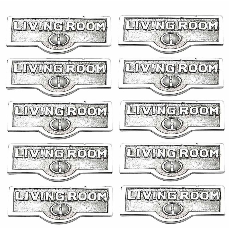 Switch Tags Living Room Name Sign 1-Gang Rocker Wall Plate