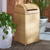 Toby Wicker Swing Top Outdoor Trash/Recycling Bins - 25 Gallons