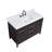 Florence 48x22 Single Sink Bath Vanity in Espresso with Solid White Quartz Top-394930617