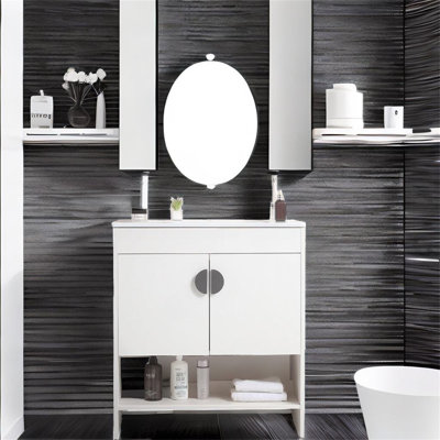 Anatalia 30'' Free Standing Single Bathroom Vanity with Ceramic Top -  Ebern Designs, 5E08539A310946C7992EF63599C7E753