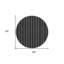 Tapis noir rond 8 po
