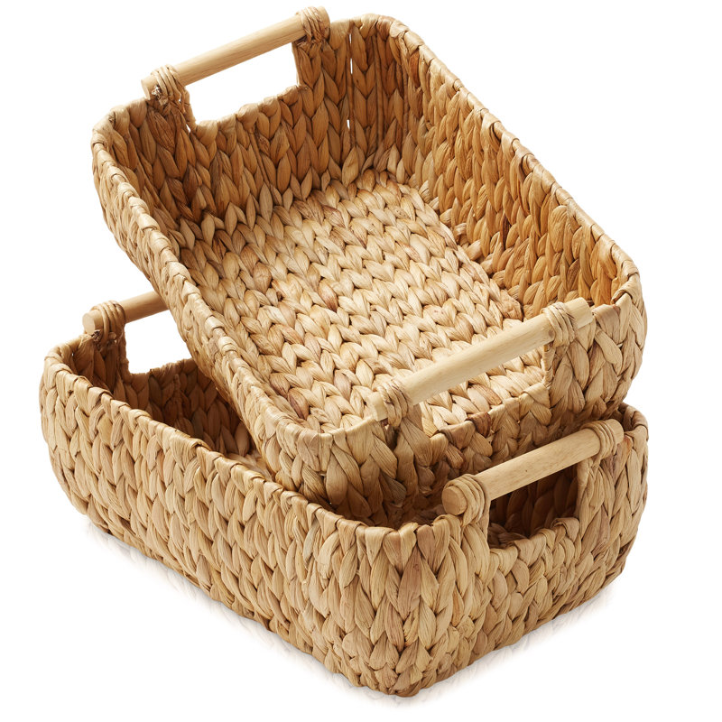 Casafield Natural Fiber Decorative Basket, 32 quarts