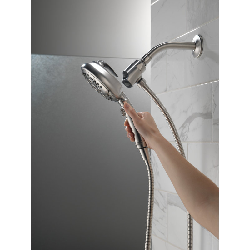 Suredock Multi Function Handheld Shower Head with H2Okinetic Technology, Stainless