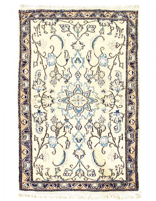 Tapis rectangulaire en laine d'agneau unique 5 pi x 3 pi Ihno
