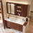 Retro minimalist style bathroom cabinet