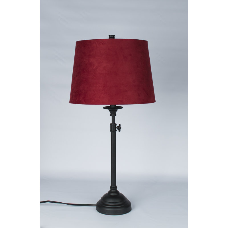Lampe de table 30 ", Suède rouge, Noir