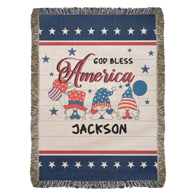 Couverture personnalisée avec nom God Bless America