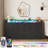 63" Modern 9-Drawer Oak Dresser With Led Light & Power Outlet – Wide Storage Chest With Metal Handles For Bedroom, Living Room, Or Entryway Organization-953993597