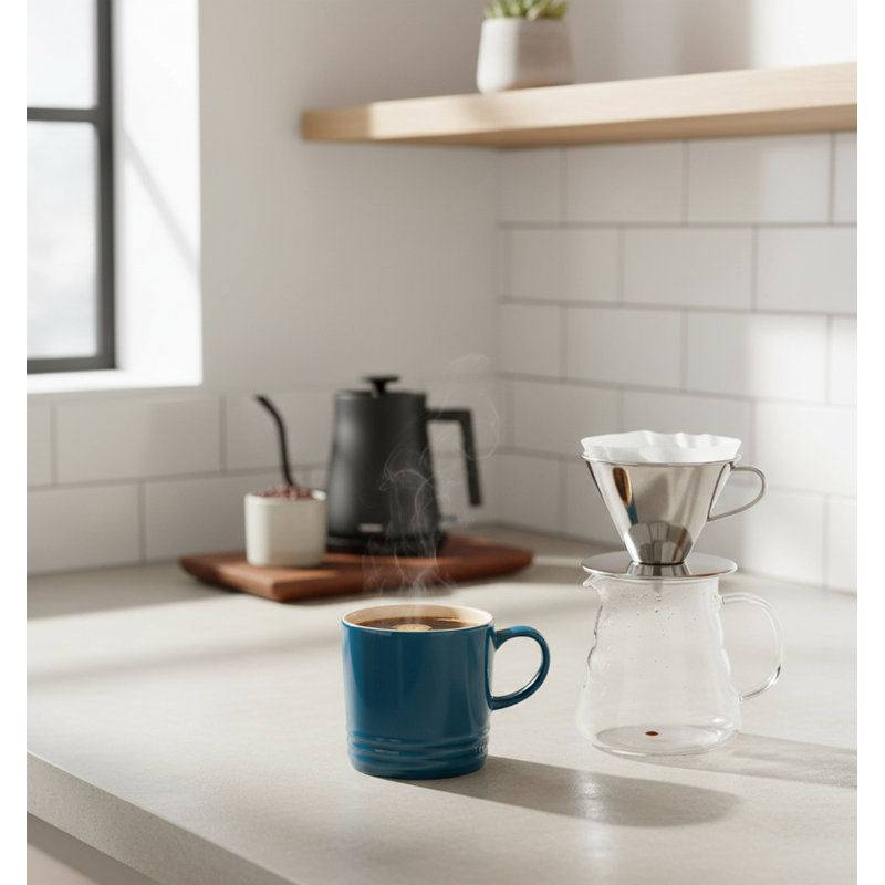 Stoneware Coffee Mug, Dark Blue