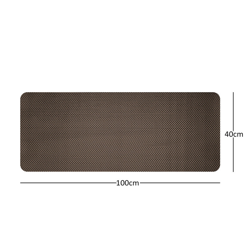 Plastic / Acrylic Shower Mat, Gray/Brown, 100cm, 40cm