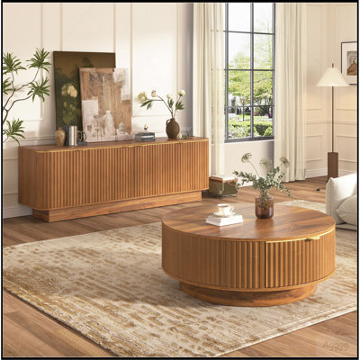 Ensemble de table basse et console de télévision VIBE HAUS Farmhouse