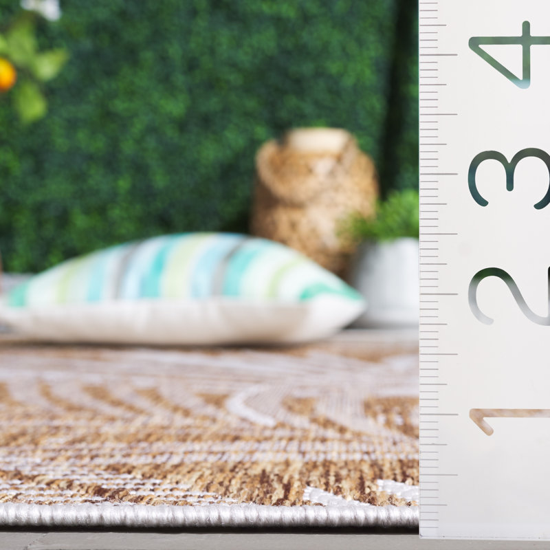 Tapis d'intérieur / extérieur floral Alesso Performance, Tapis de couloir 2 pi 2 po x 10 pi