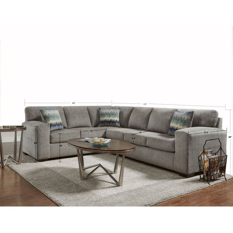 Canapé modulaire moderne en tissu Bergen Ton
