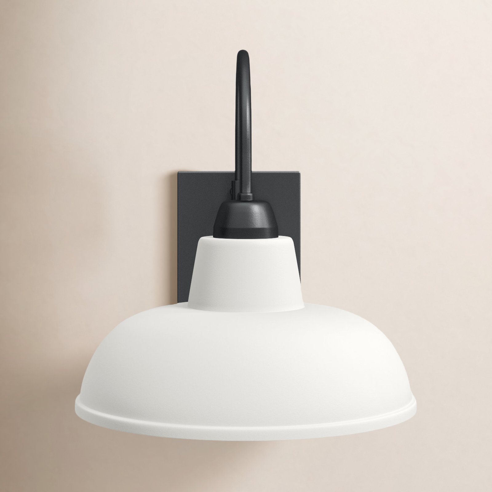 Loma Outdoor Barn Light, White/Black