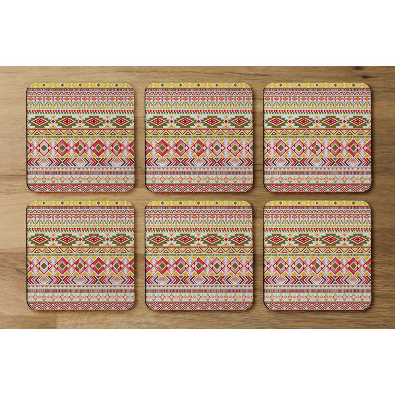Square 6 Piece Coaster Set