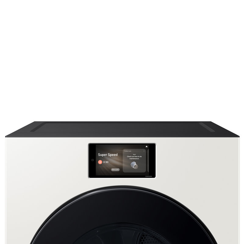 Samsung 7.6 cu. ft. Bespoke AI Ultra Capacity Front Load Gas Dryer with AI Home and AI OptiDry+ in Ivory, Ivory