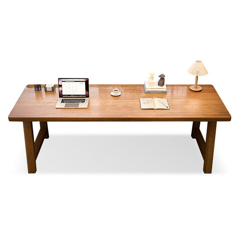Walnut Rectangular Solid Wood Writing desk, 29.53"H*78.74"W*27.56"D