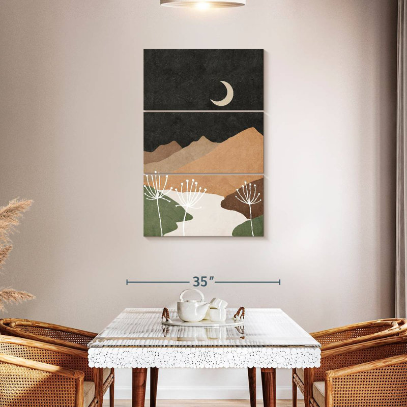 Alvord Mid-Century Mountains, 45" H x 28" W