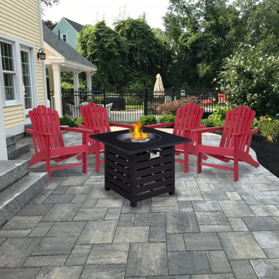 Ensemble de conversation pour 4 personnes avec table de foyer Exuma