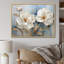 Minimalisme, œillets blancs sur toile-756465361-794762214