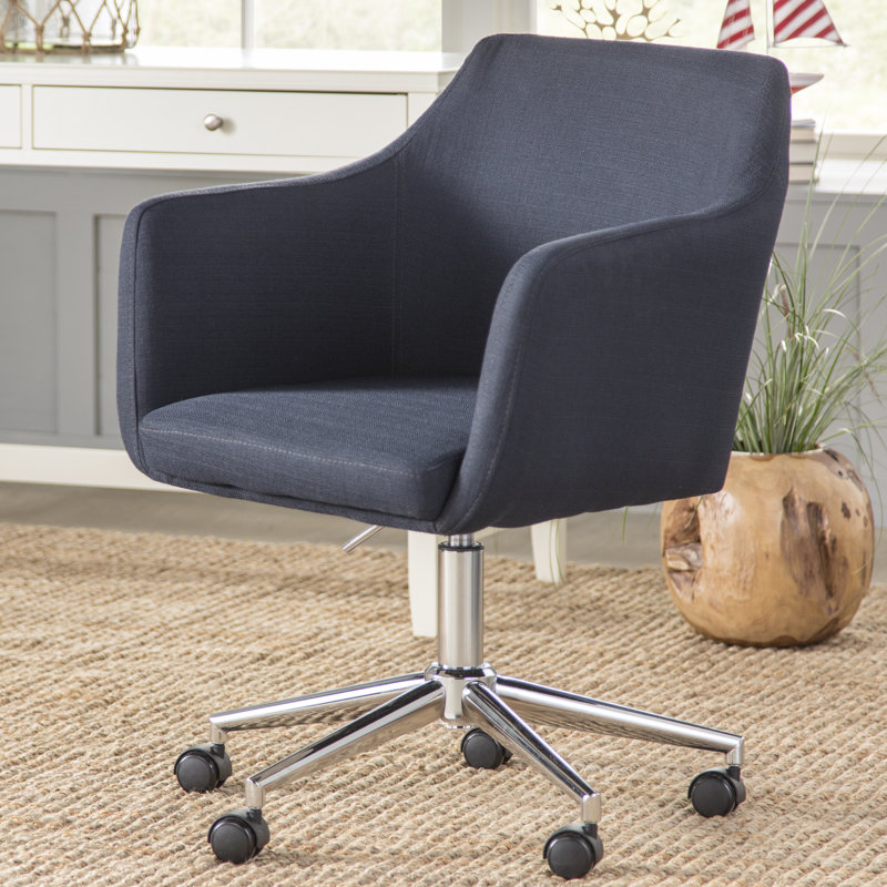 Chaise de bureau Noell, Bleu minuit