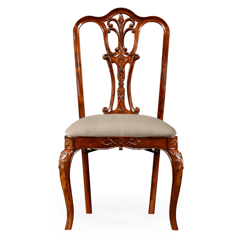 Mazo Upholstered Dining Chair, Antique Mahogany