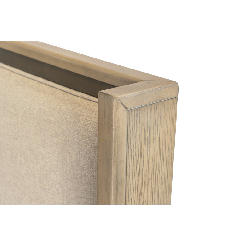 Rio Vista - Upholstered Headboard - King - Muted Earth Tones and Clay Finish - Grey Upholstery, King