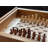 Rustic Chess and Checkers Table with Removable Glass Top