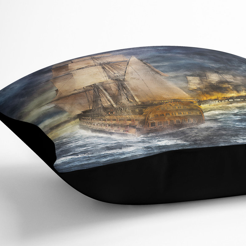 Square Cushion, 55cm H x 55cm W x 20cm D, Black