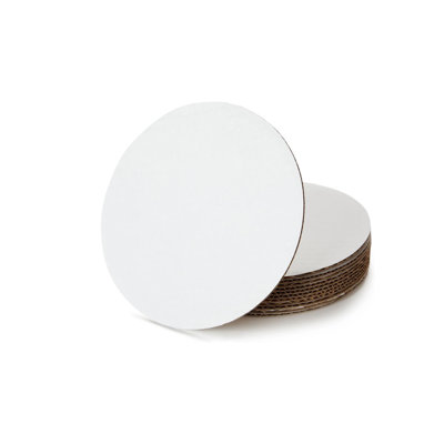 Plateaux à gâteaux ronds 10 pouces Ecoqualité - Assiettes à gâteaux en carton blanc de qualité alimentaire, assiettes à gâteaux jetables, base à pâtisserie durable, cercles à gâteaux robustes pour les mariages, les anniversaires et les fêtes (250)