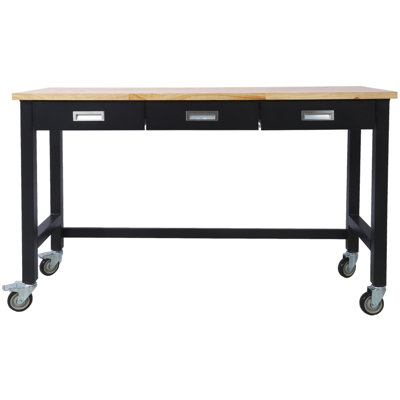 Table de travail de 60 po avec structure robuste et station de travail mobile