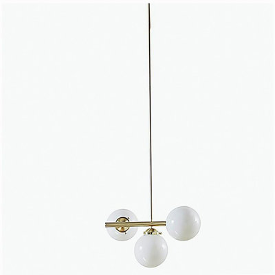 3 Head Crystal Glass Bulb Pendant Light