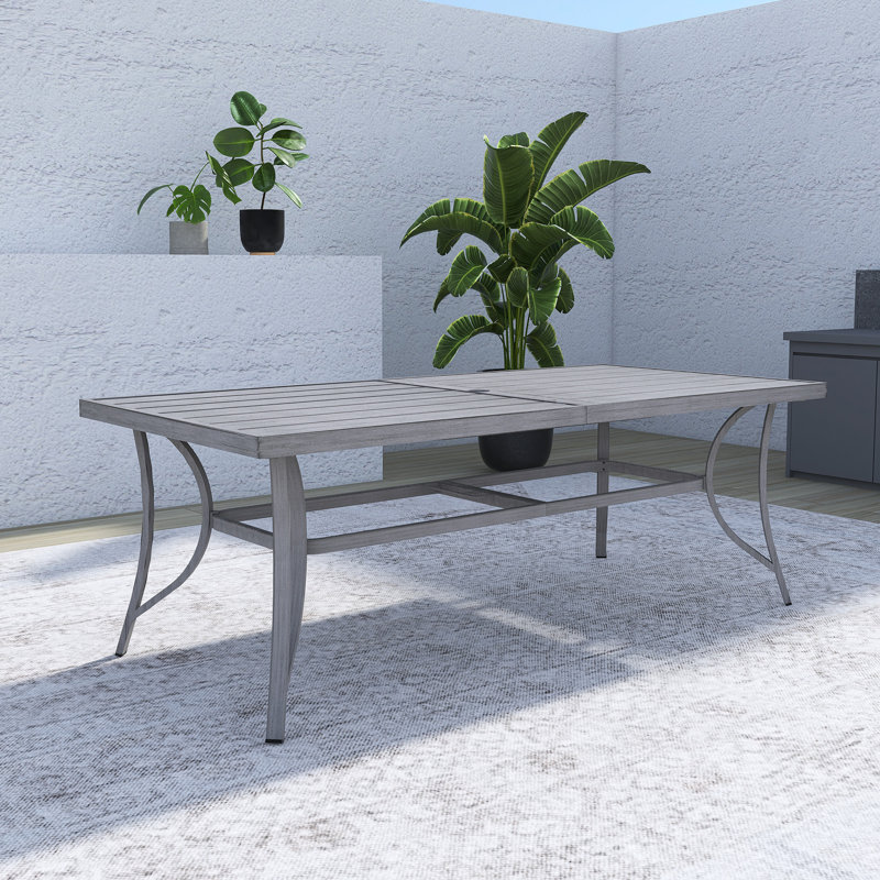 Modern Square Aluminum Dining Table