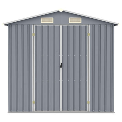 vidaXL Garden Shed 205 x 129 x 183 cm Galvanised Steel