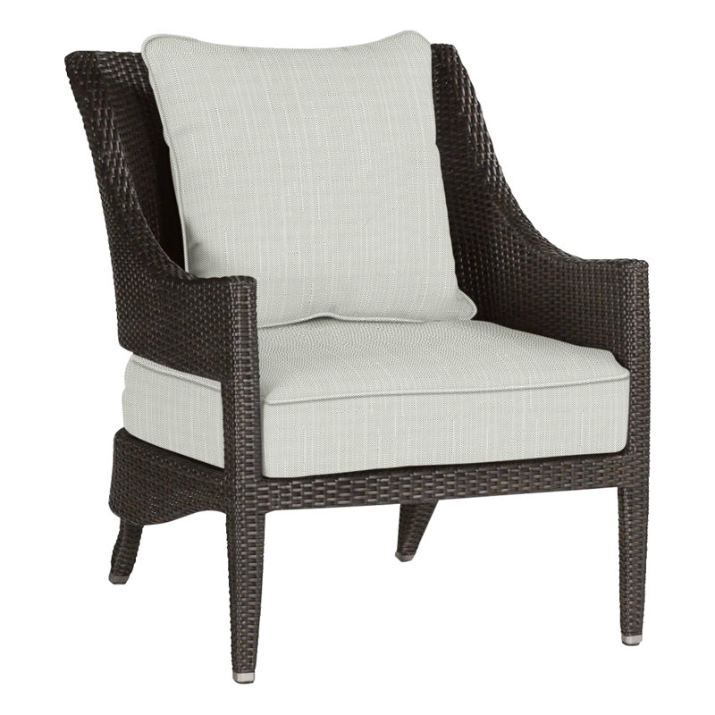 Chaise longue tissée Athena - Noyer noir, Argent Vérone, Pas de soudure, Noyer noir