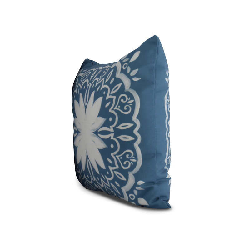 Housse et insert de coussin cubain, 18 po x 18 po, Bleu sarcelle