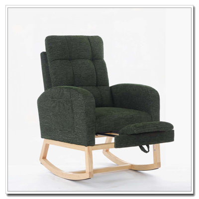Chaise berçante avec pieds en bois massif