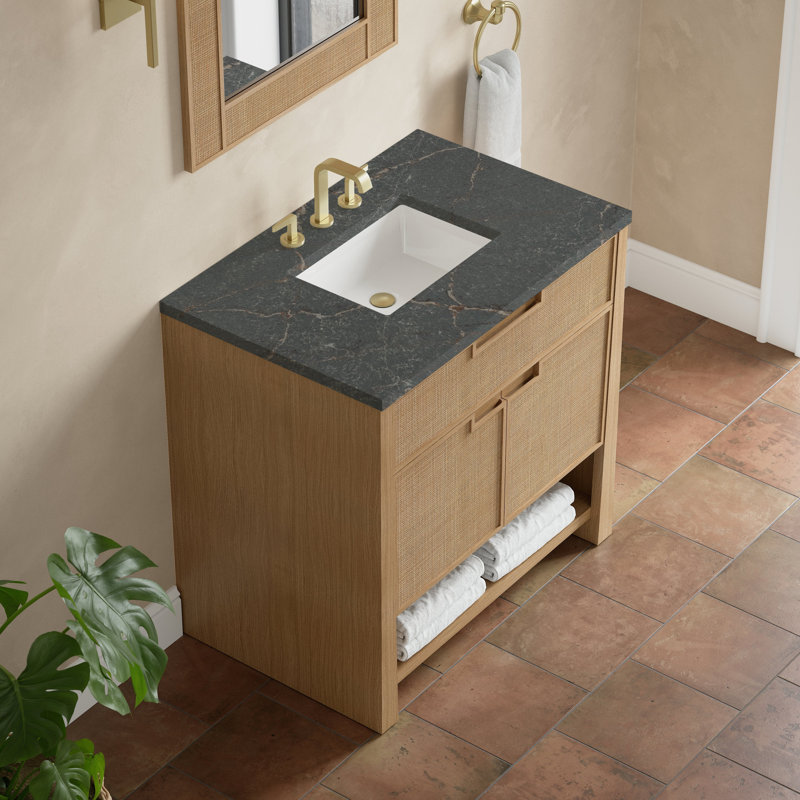 Solene 36'' Single Bathroom Vanity with Top, Parisien Bleu, Widespread