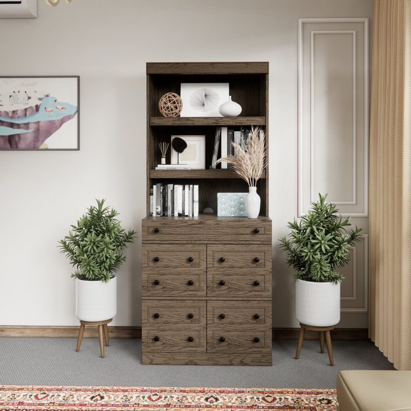 Bibliothèque de rangement Keyu, Beige
