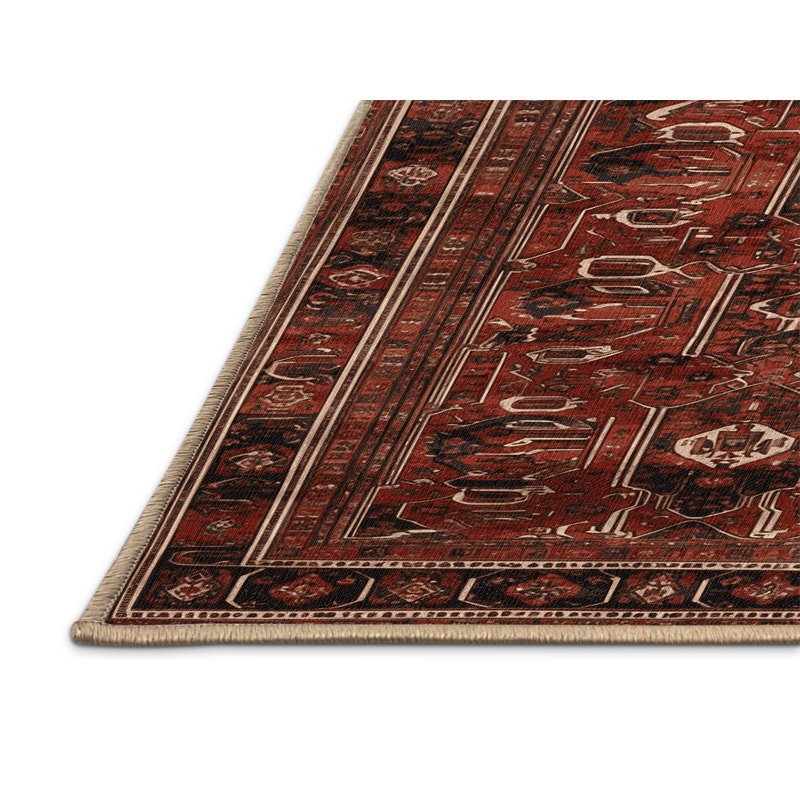 Tapis brun lavable à la machine, Carré 7 pi x 7 pi