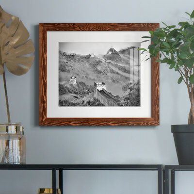 Great Wall Fog - reproduction de photo sur papier encadrée