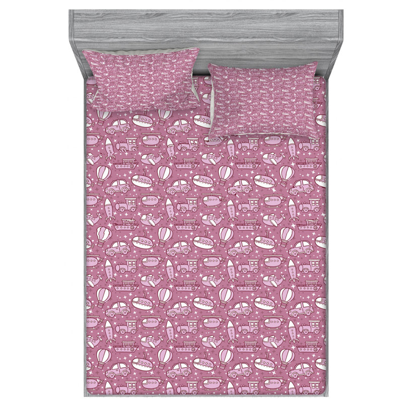 Microfiber Sheet Set, Queen Sheet Set with Fitted Sheet