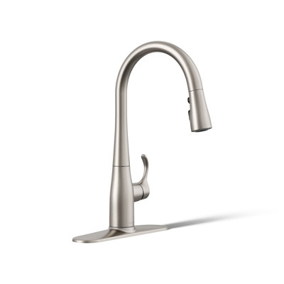 Simplice Single-Handle Pull Down Bar Sink Faucet with Three-Function Sprayhead